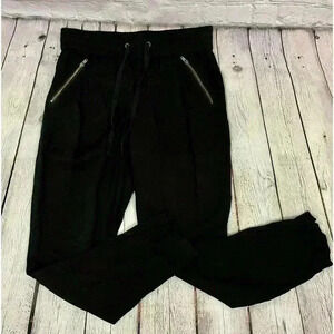 Style and Co Women's Black Elastic Waist Pants Sz PP Drawstring